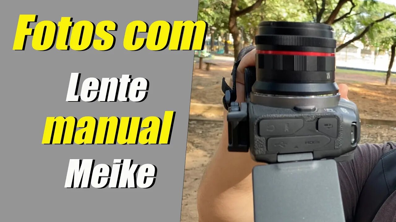 Usando a lente manual da Meike!