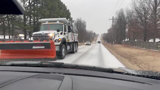 Salt truck plow spotted on metro streets