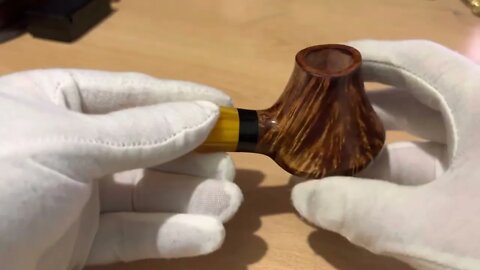 LCS Briars pipe 642, Crown Series, bent stubby volcano