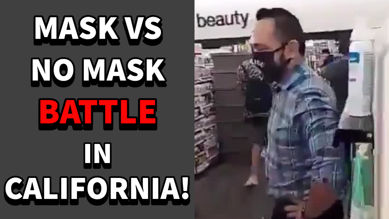 People Wearing Masks Attack People Without Masks In California SuperStore!