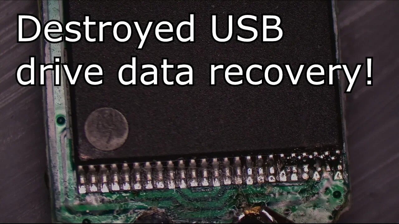 USB drive DESTROYED by customer; Louis attempts data recovery anyway.