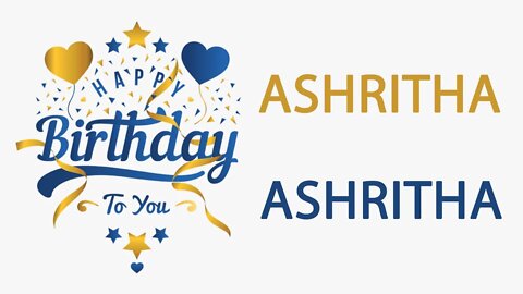 Happy Birthday to Ashritha - Hindi Birthday Wish From Birthday Bash