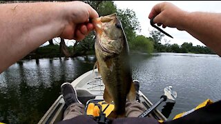 windy fishing at the quarry.