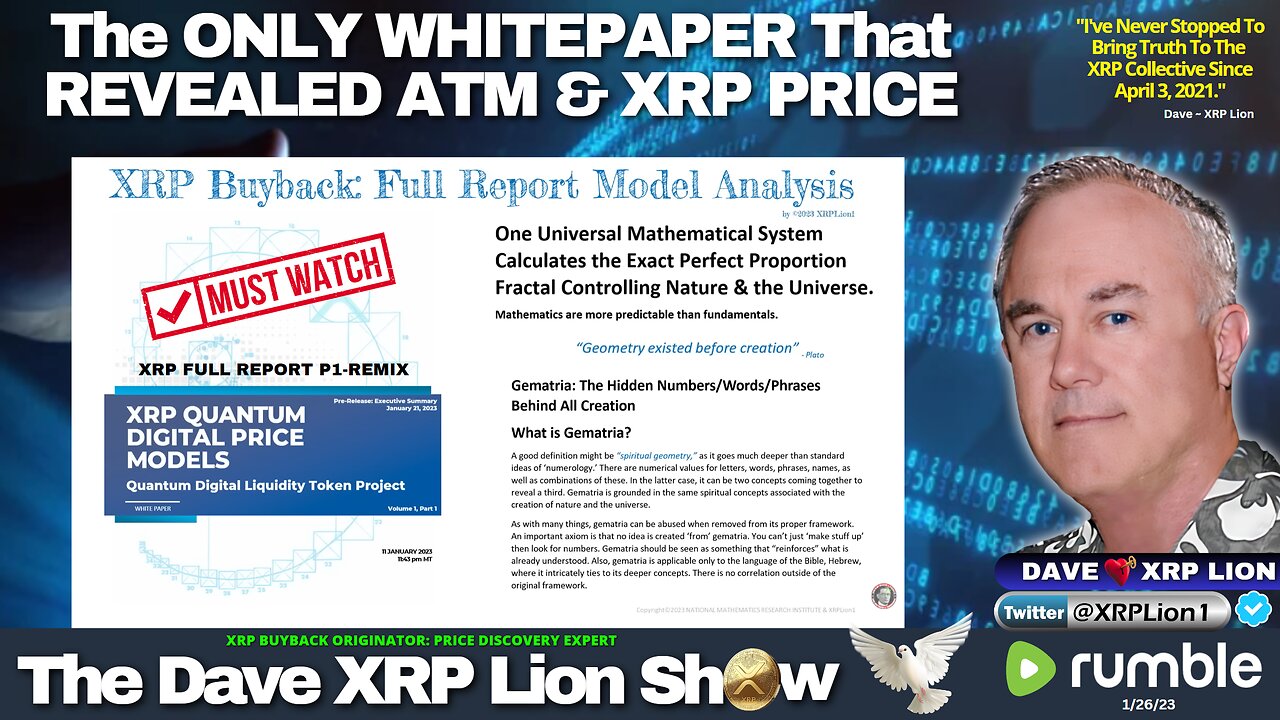 DAVE XRP LION: NEW EBS QFS XRP BUYBACK WHITEPAPER-JUNE 1ST– CONFIRMS $1MILLION [$]-TRUMP NEWS