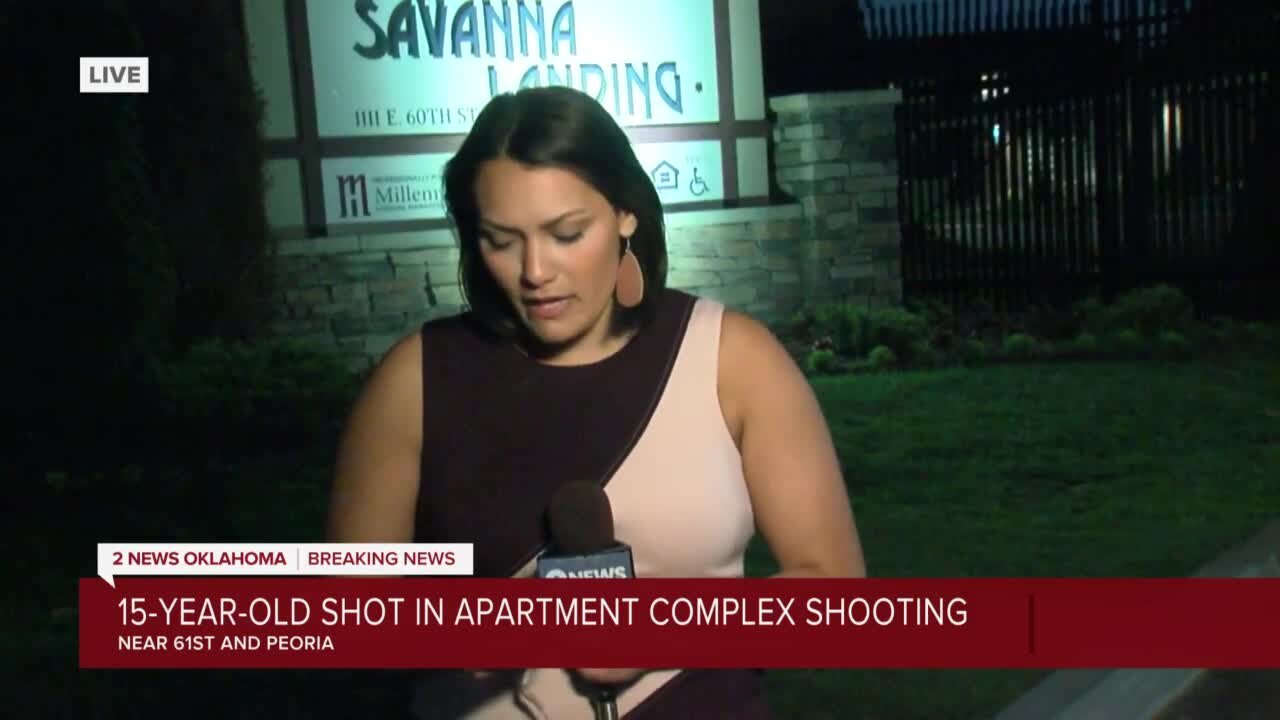 15-year-old shot in apartment complex shooting