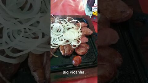 Super Picanha na chapa com linguiça e cebola