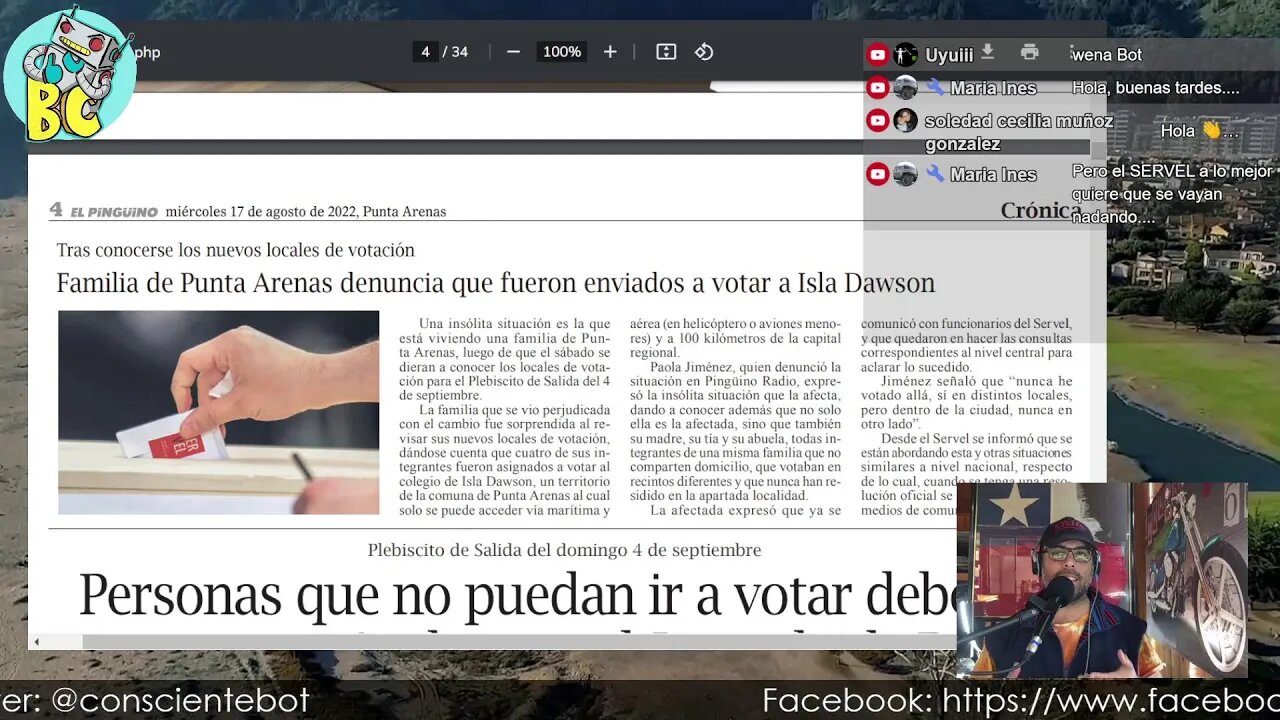 Tras cambio del SERVEL familia de Punta Arenas la mandan a votar a Isla Dawson!!!!