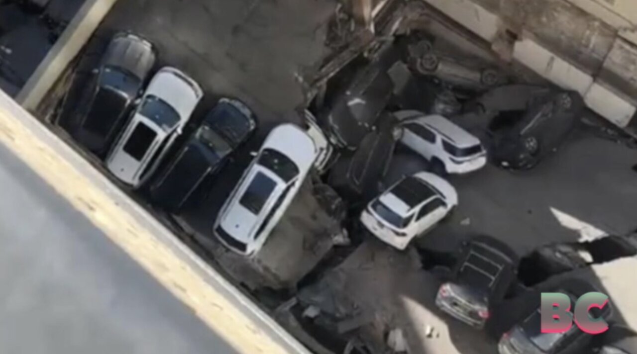 Multiple people trapped after parking garage collapses in NYC