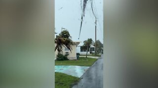 Brandenton storm damage to mobile home