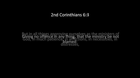 2nd Corinthians Chapter 6