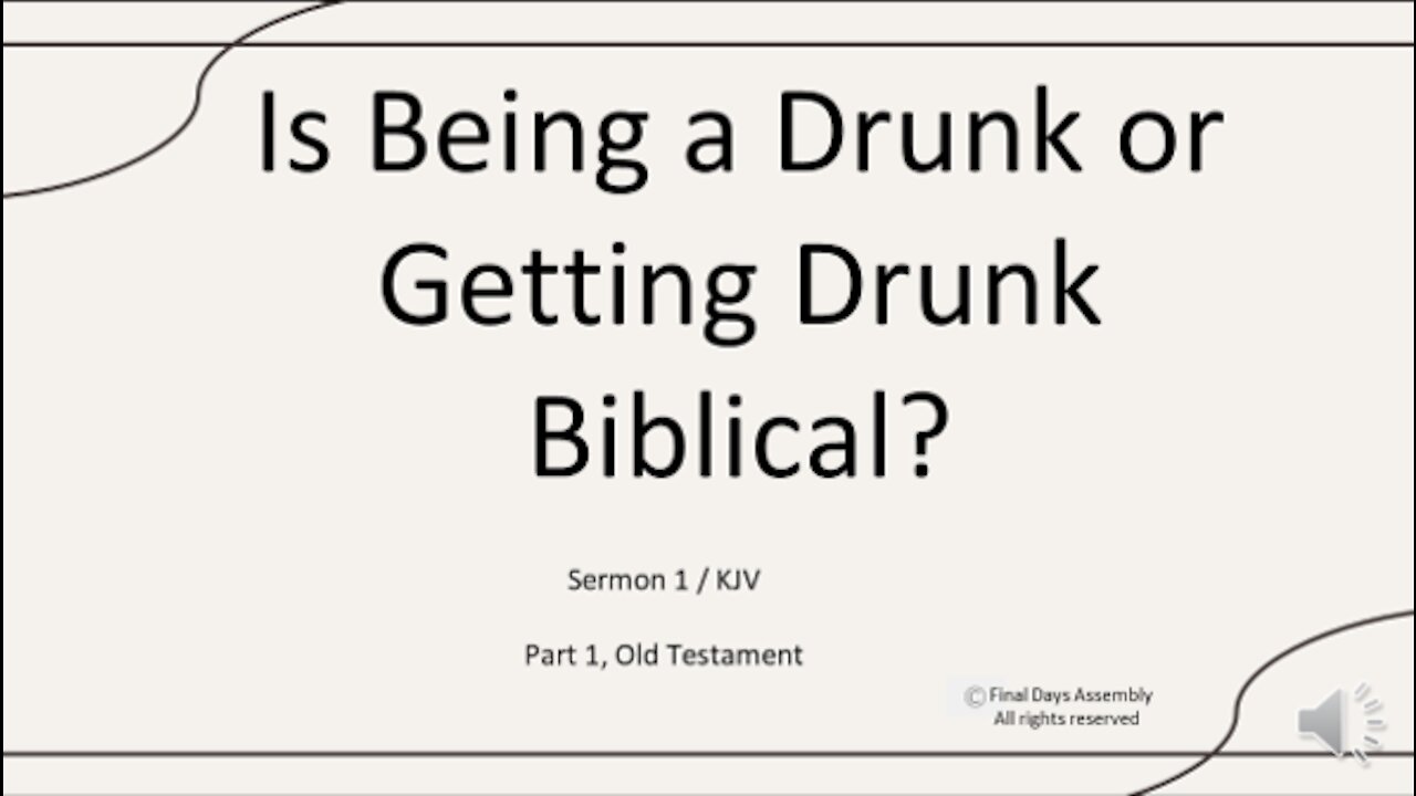 What does God think about Drunks