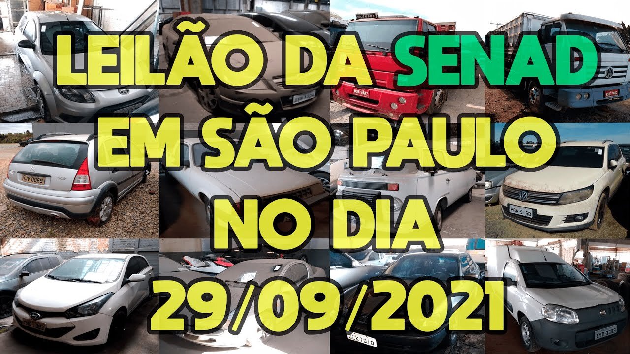 LEILÃO DA SENAD EM SÃO PAULO EM 29/09/2021 - LANCES INICIAIS DE R$ 250,00 *também tem caminhões*