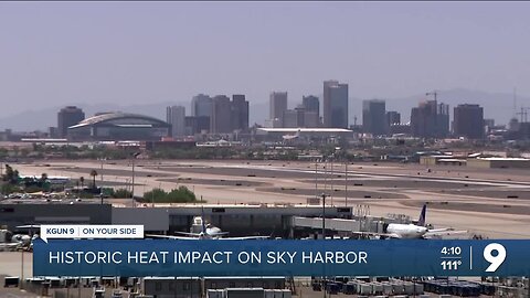 Sky Harbor airport in Phoenix affected by intense heat
