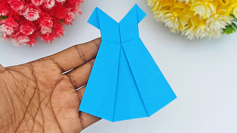 Paper Dress Step by Step | Origami Dress Making | Easy Paper Crafts