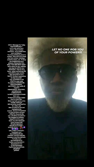 ▪︎LET NO ONE ROB YOU OF YOUR POWER▪︎