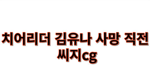 치어리더 김유나 사망 직전 씨지cg (1080p)