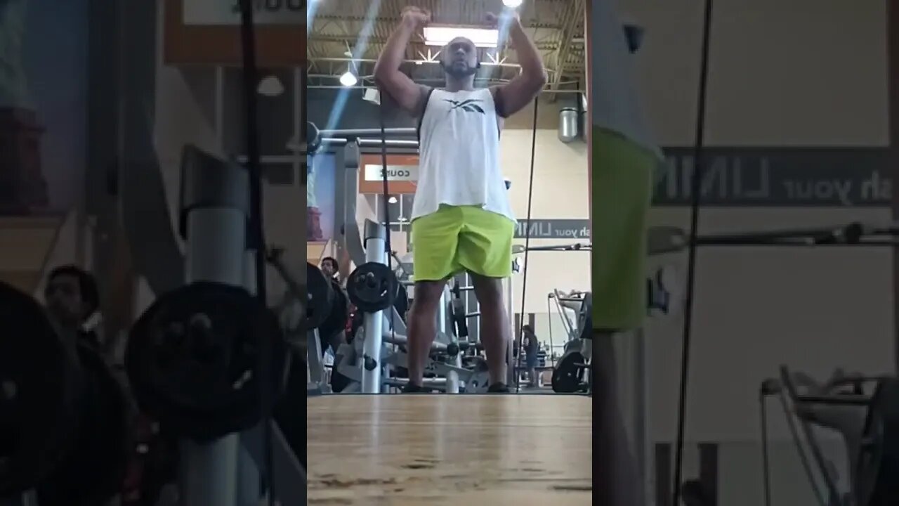 Standing Overhead Press with Medium Resistance Band