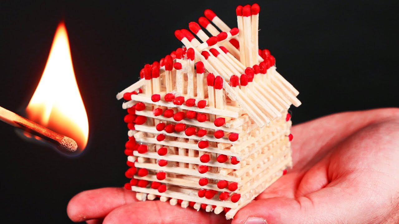 How to Make a Match House and Burn It