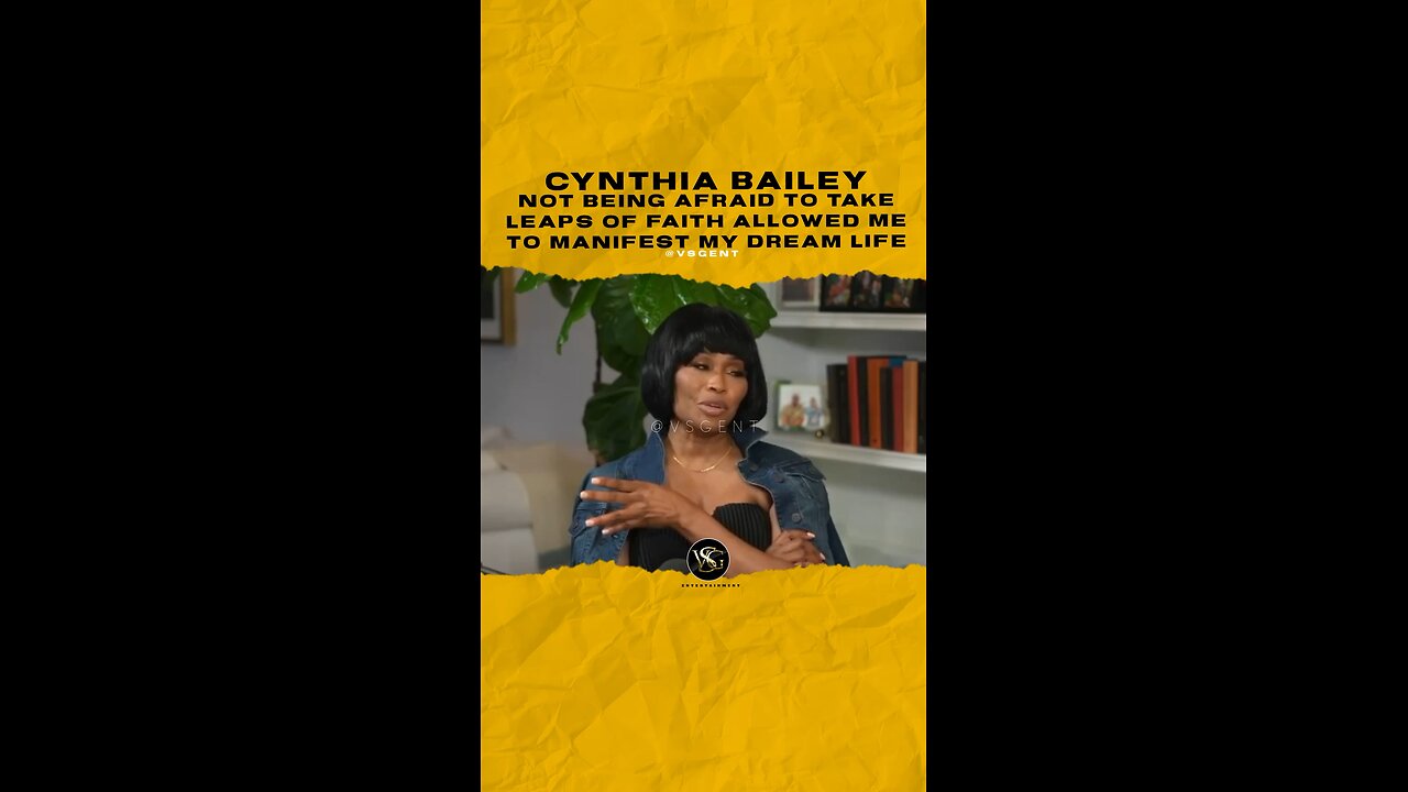 @cynthiabailey Not being afraid to take leaps of faith allowed me to manifest my dream life