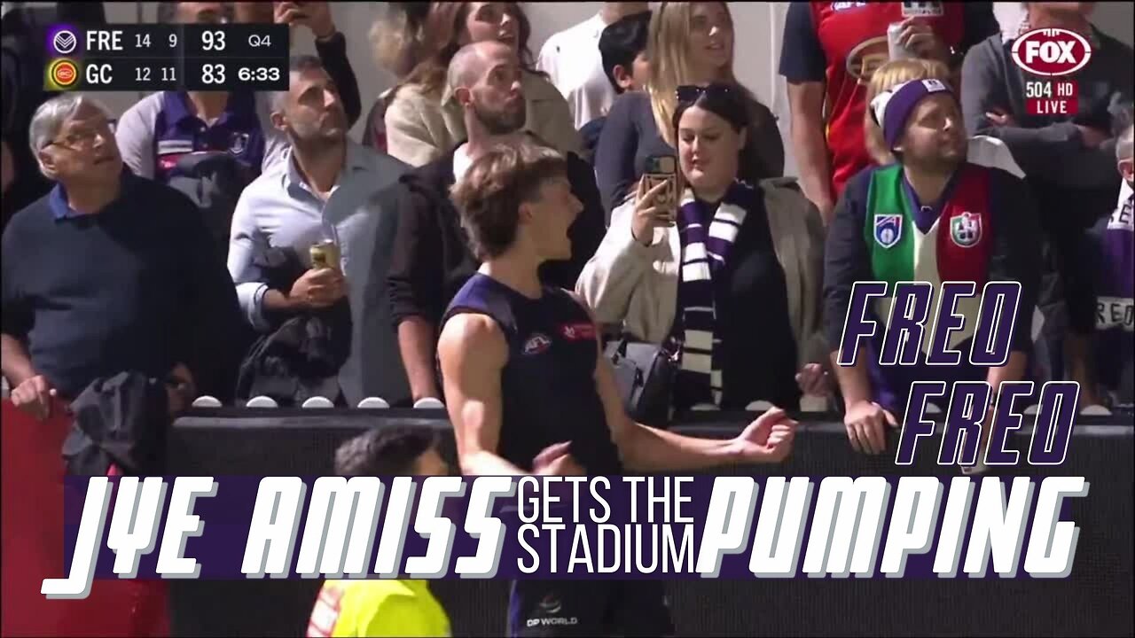 Jye Amiss gets the stadium PUMPING