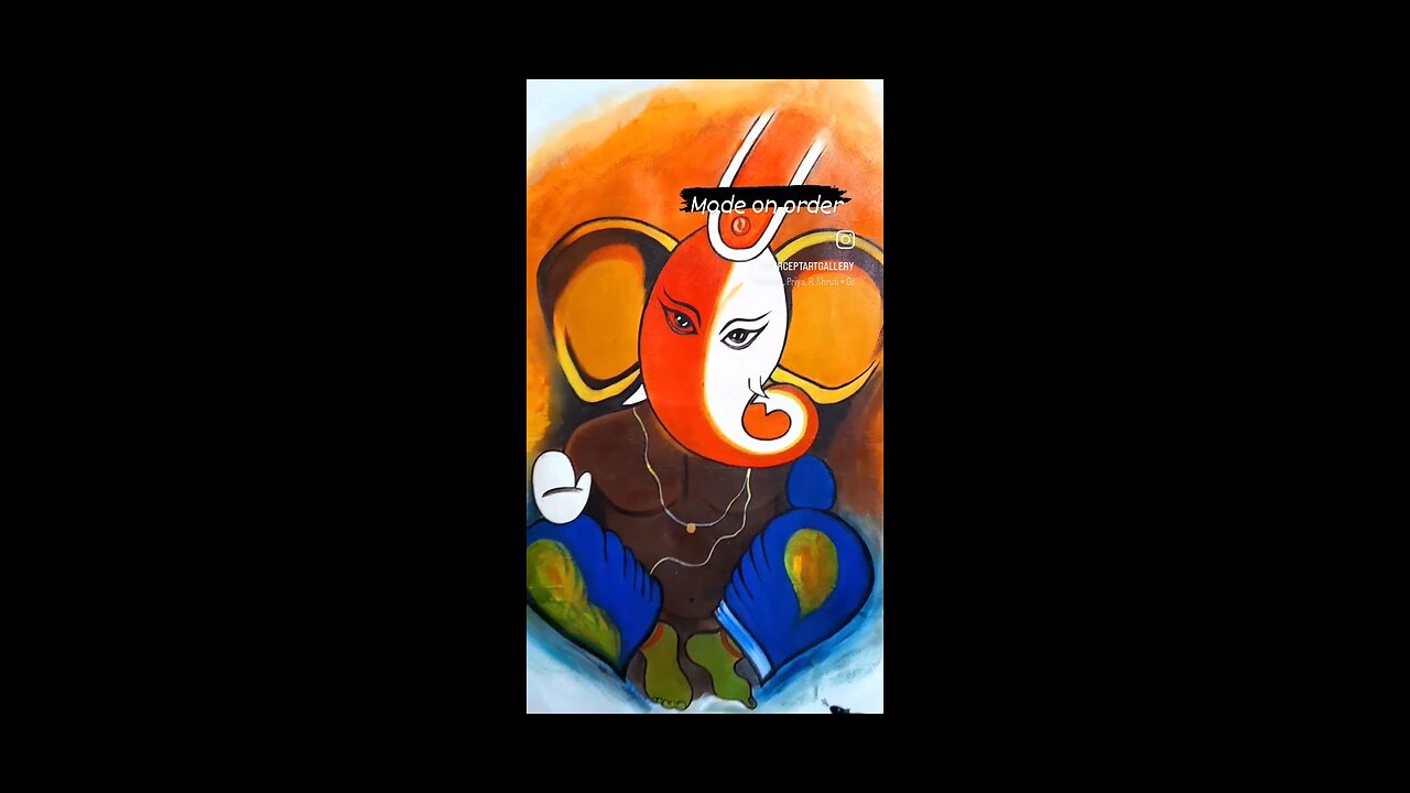 Ganesha Acrylic Artwork|Spiritual Artwork|Shree Ganesha Painting