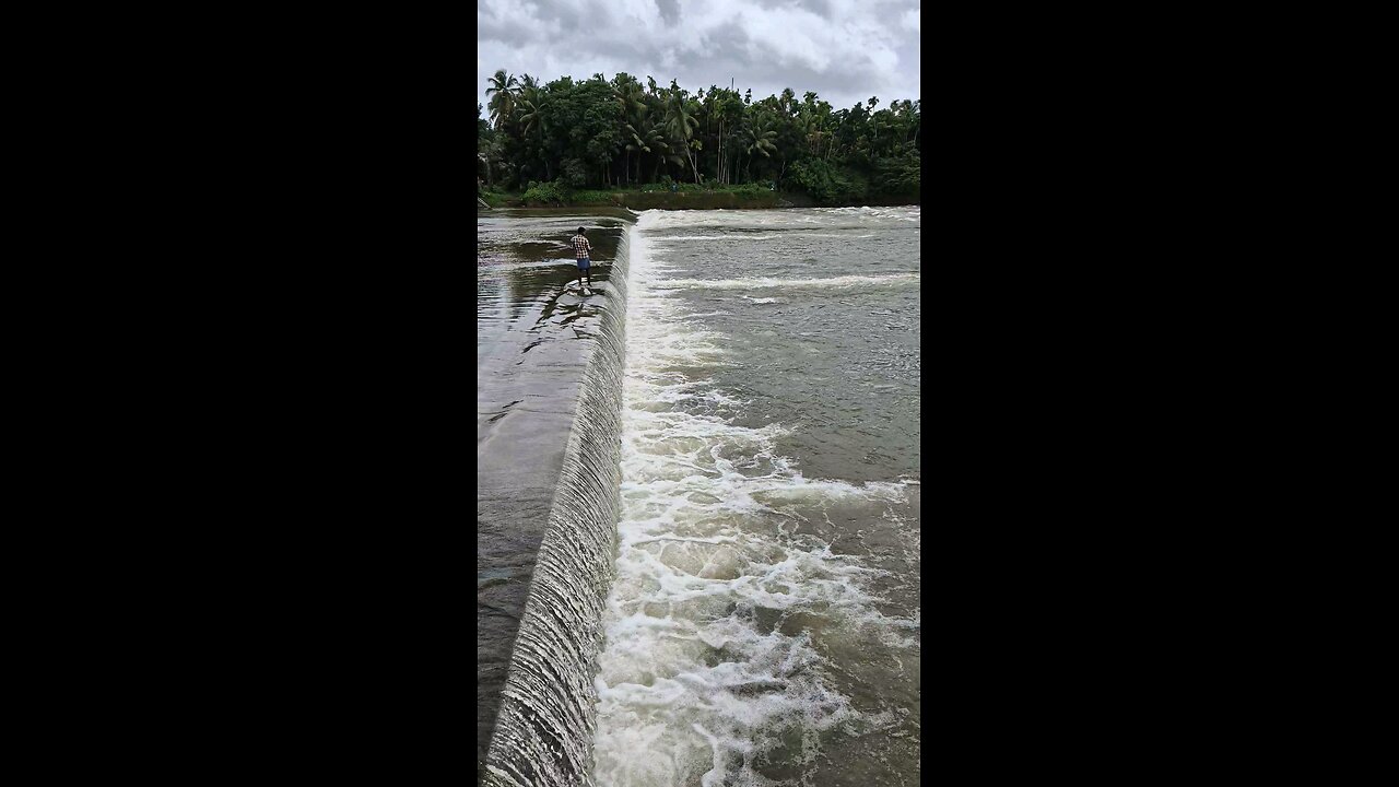 dangerous fishing in river