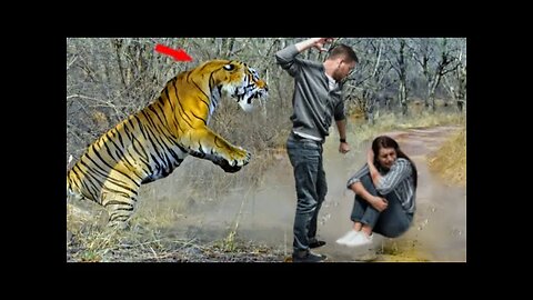 The Man Wants to Hit the Girl But He Doesn’t Know She Was Not Alone There...