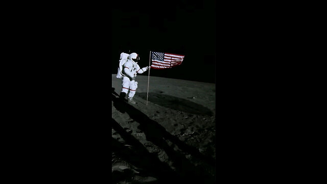 Library Som ET - 45 - Moon - Apollo 14 - U.S. Flag on the Moon #Shorts