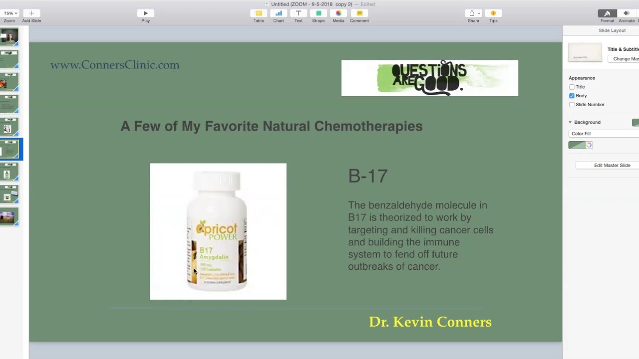 Zoom: Natural Chemotherapies - Dr. Kevin Conners | Conners Clinic