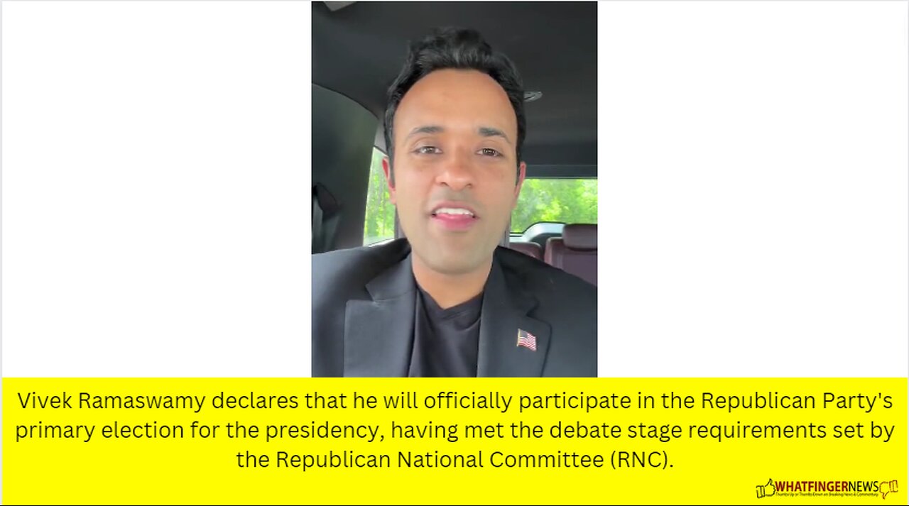 Vivek Ramaswamy declares that he will officially participate in the Republican Party's