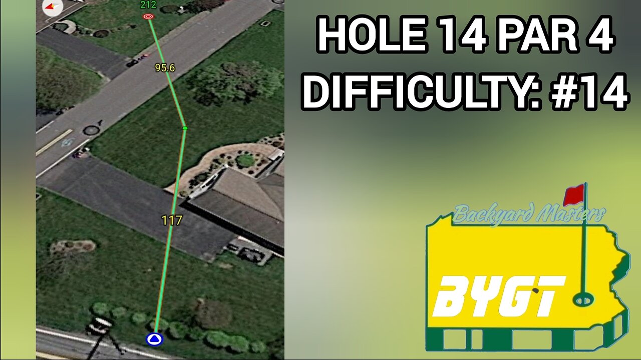 Hole 14 Par 4 | 2024 Backyard Masters | BYGT (Back-Yard Golf Tour)