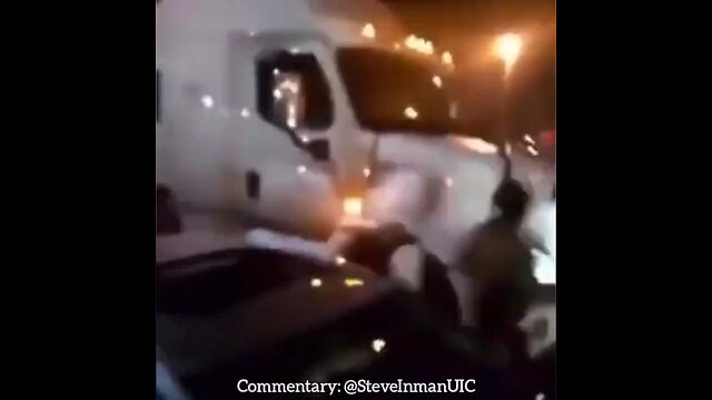 Flashback: BLM Protestor attacks FedEx truck and goes for a ride
