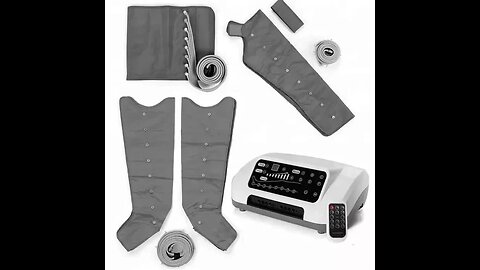 Lymphatic Drainage Lymphedema Pump Digital 8 Chamber 6 Modes with 2 Legs, 1 Waist 1 Arm Sleeve