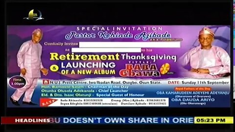 EVENING NEWS/ IROYIN IROLE on OSBC TV | 10th September, 2022