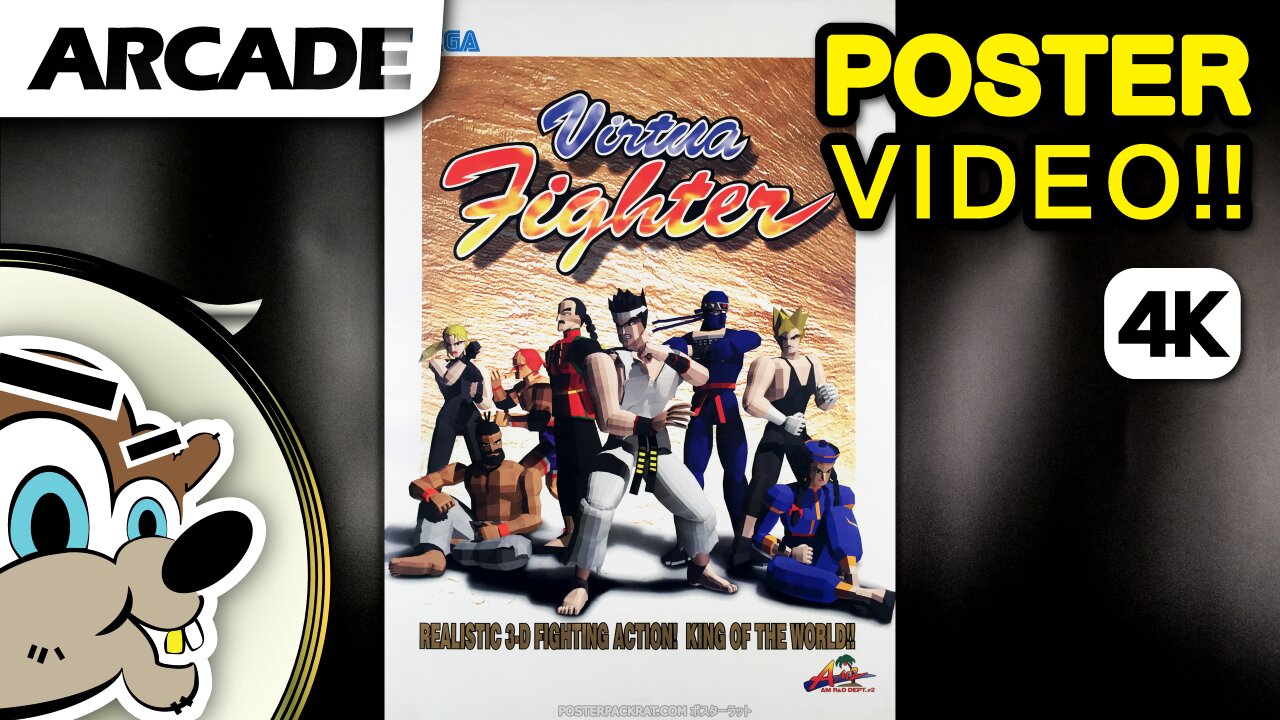 Virtua Fighter ( 1993 ) Arcade poster [ 4K ] by SEGA JPN B1 video game posters promo