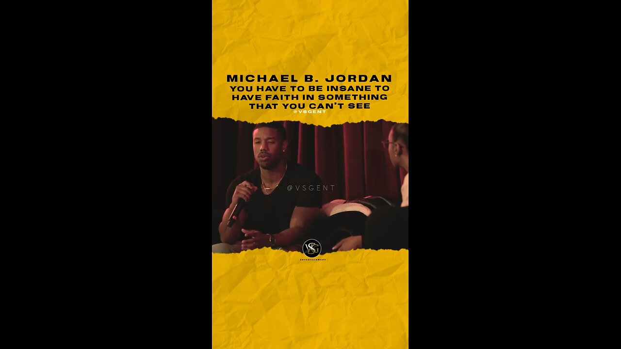 @michaelbjordan You have to be insane to have faith in something that you can’t see