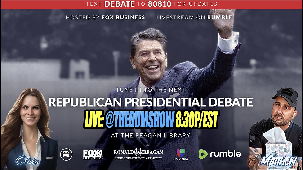 🚨Tonight 8:00PM Eastern: 2nd GOP Debate Ronald Reagan Library