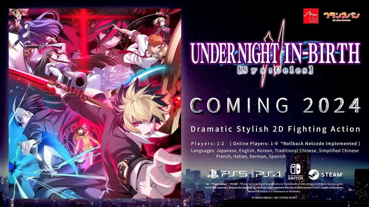 🕹🎮『UNDER NIGHT IN-BIRTH II Sys:Celes』Teaser Trailer at EVO2023