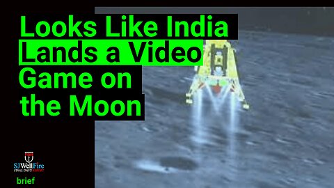 India Lands Something on the Moon - Looks like a Bad 80s Video Game