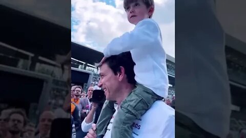 Toto Wolf introduces Helmut Marko to his son Jack #shorts