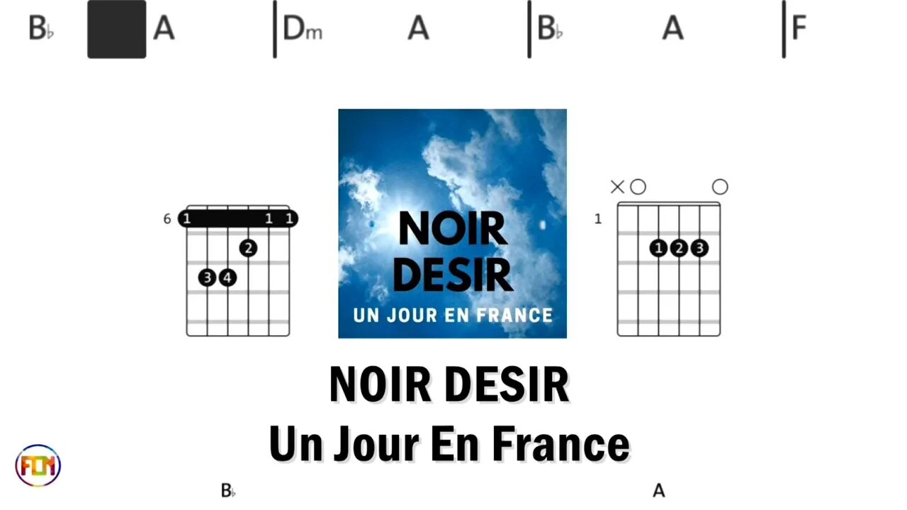 NOIR DESIR Un Jour En France - (Chords & Lyrics like a Karaoke) HD