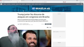 Bolsonaro e Trump Jr fecham conferência CPAC — PETER TURGUNIEV