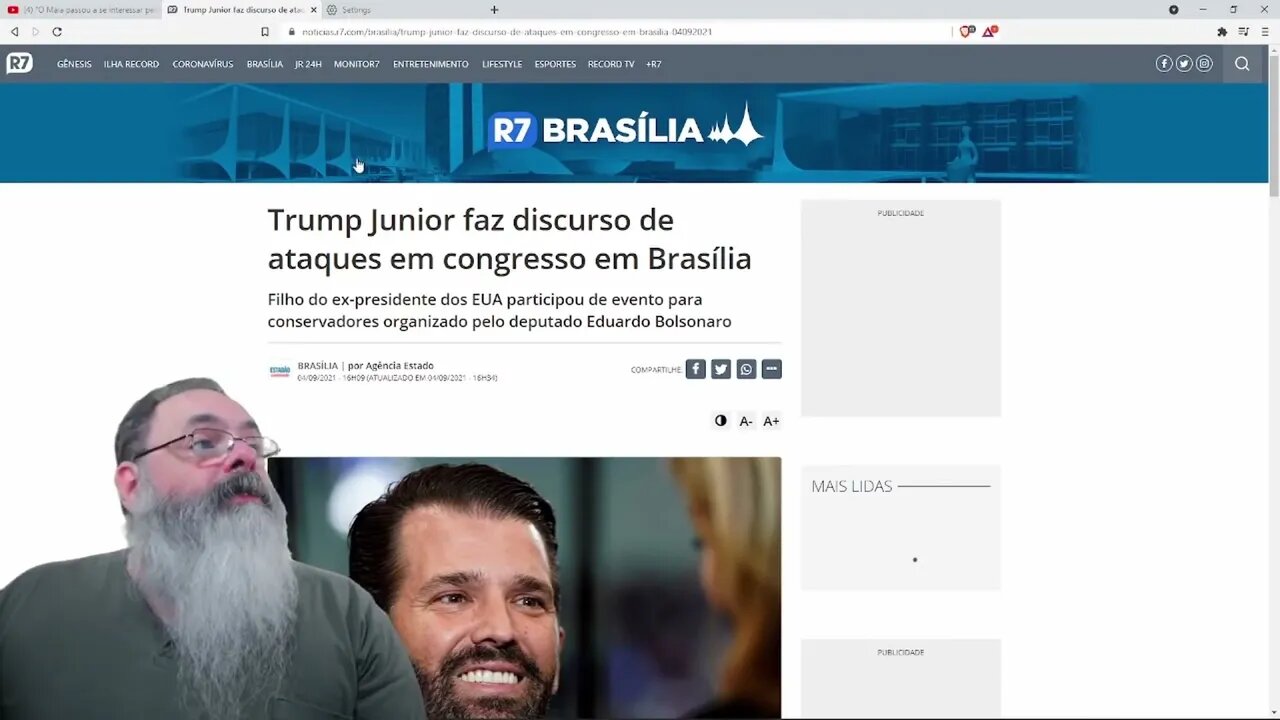 Bolsonaro e Trump Jr fecham conferência CPAC — PETER TURGUNIEV