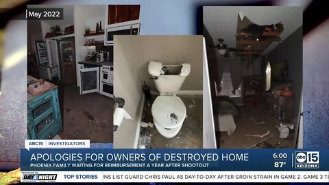 Apologies for owners of destroyed home