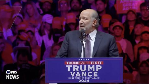 Howard Lutnick speaks at President Donald Trump's MSG Rally