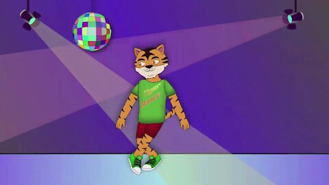 Modern children's exercise-dance, physical education minute "Tiger Dance"