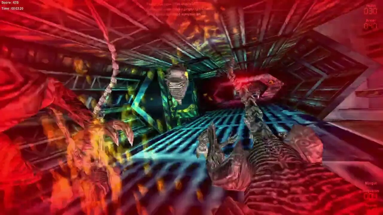 Classic AVP 2000; skirmish mode, map Elevator; marine with minigun of zergdoom!!!!!