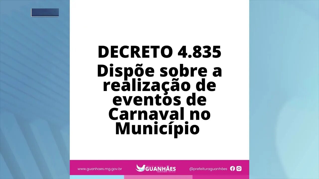 Proibição! Prefeitura de Guanhães endurece regras para conter casos do novo coronavírus