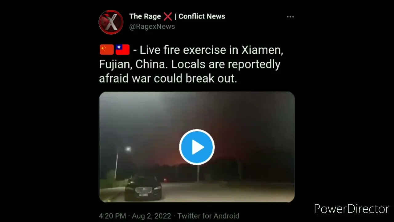 Live fire exercise in Xiamen, Fujian, China. Locals are reportedly afraid war could break out.