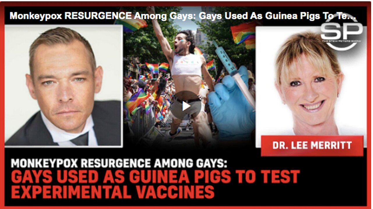 Monkeypox and gays being used as guinea pigs to test experimental vaccines for the disease.